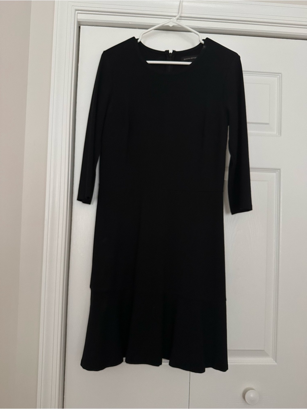 Banana Republic Black Long Sleeve Midi Dress